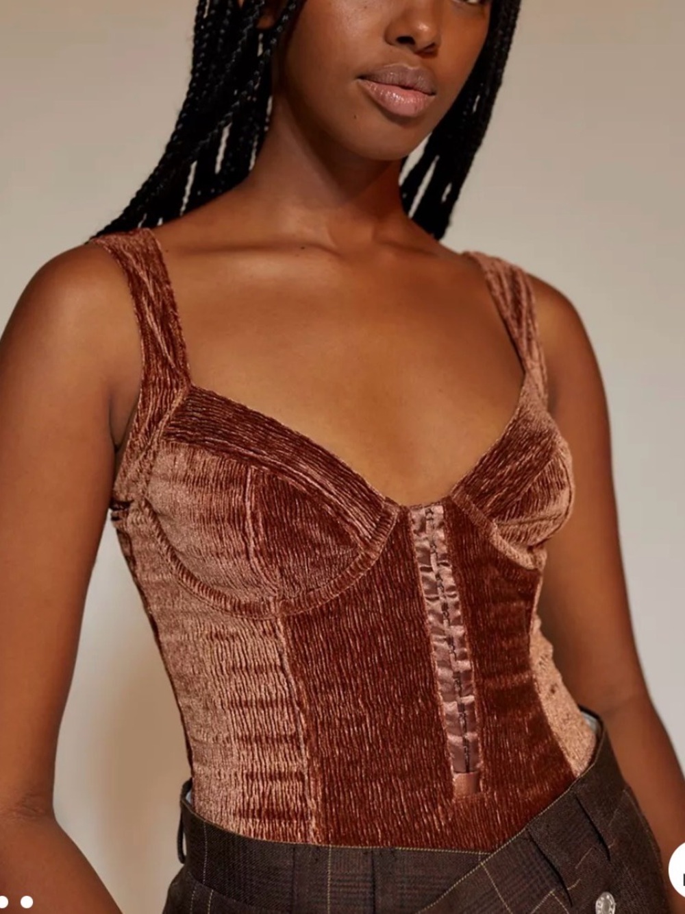 Urban Outfitters Out From Under Luna Velvet Bodysuit . New
